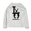 LA FUR PRINT L/S T-SHIRT / WHITE*BLACK