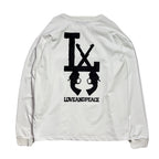 LA FUR PRINT L/S T-SHIRT / WHITE*BLACK