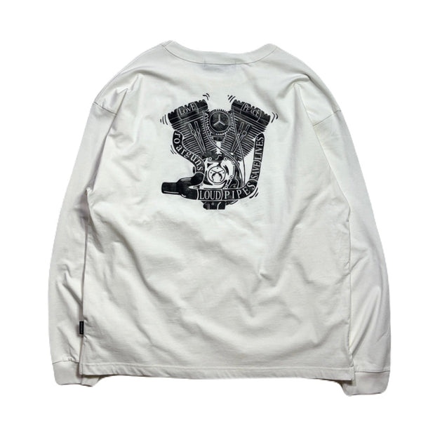 ORGANIC COTTON ENGINE T-SHIRT / WHITE
