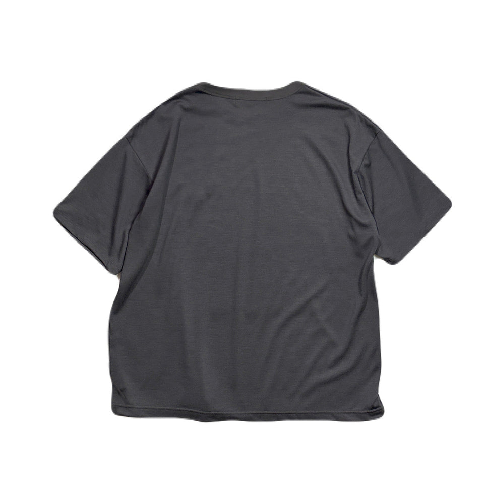 画像をギャラリービューアに読み込む, WOOL JERSEY SMILE SWAROVSKI T-SHIRT / GRAY