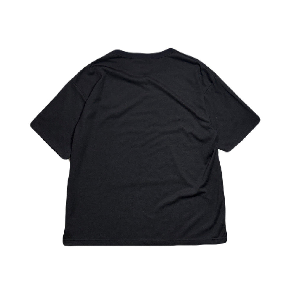 画像をギャラリービューアに読み込む, WOOL JERSEY SMILE SWAROVSKI T-SHIRT / BLACK