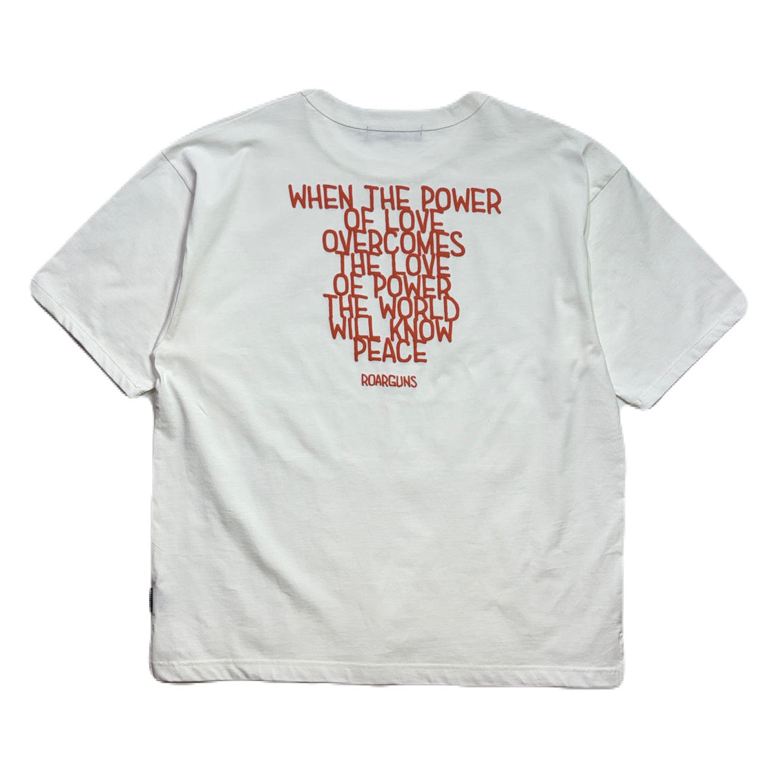 画像をギャラリービューアに読み込む, ORGANIC COTTON MESSAGE T-SHIRT / WHITE