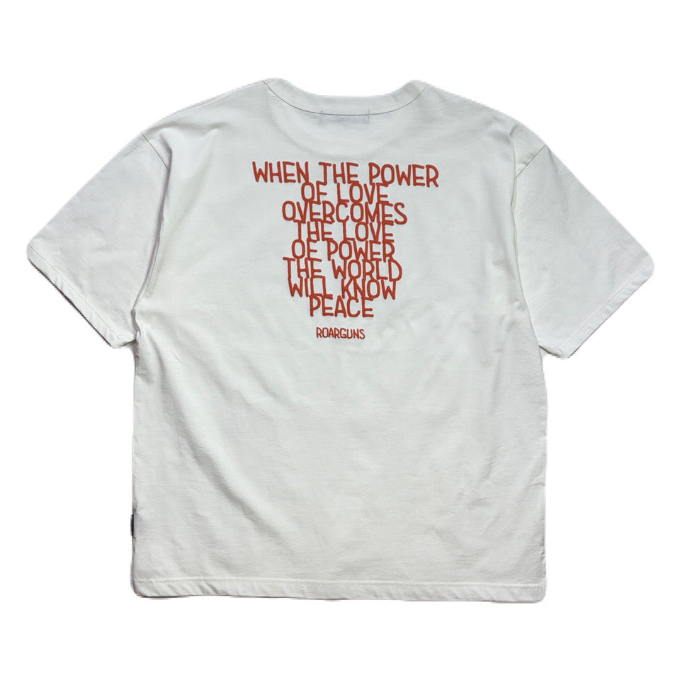 画像をギャラリービューアに読み込む, ORGANIC COTTON MESSAGE T-SHIRT / WHITE