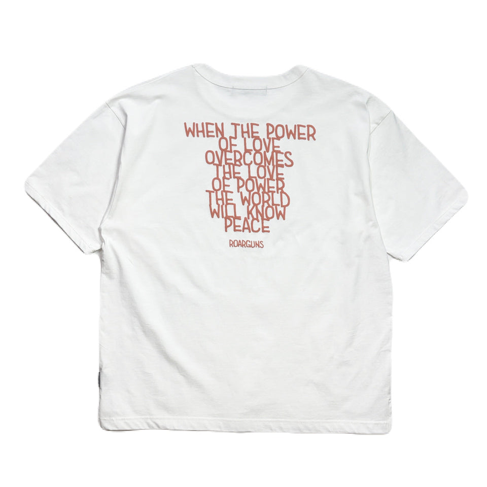 画像をギャラリービューアに読み込む, ORGANIC COTTON MESSAGE T-SHIRT / WHITE