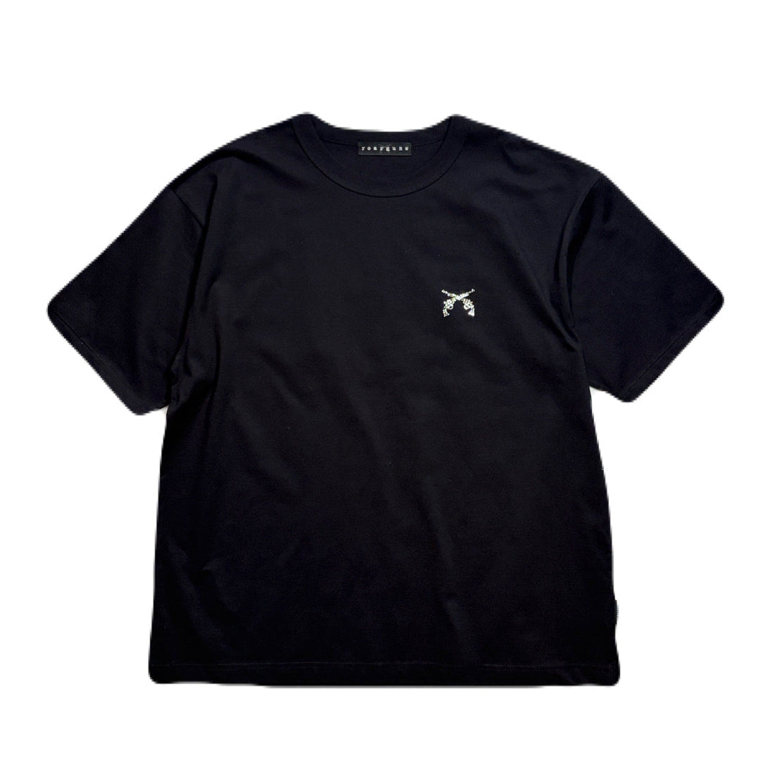 将图片加载到图库查看器，ORGANIC COTTON MESSAGE T-SHIRT / BLACK