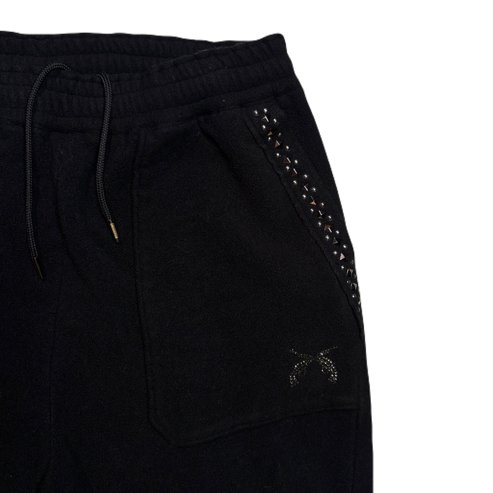画像をギャラリービューアに読み込む, FLEECE STUDZ PANTS CROSSGUN CRYSTAL / BLACK