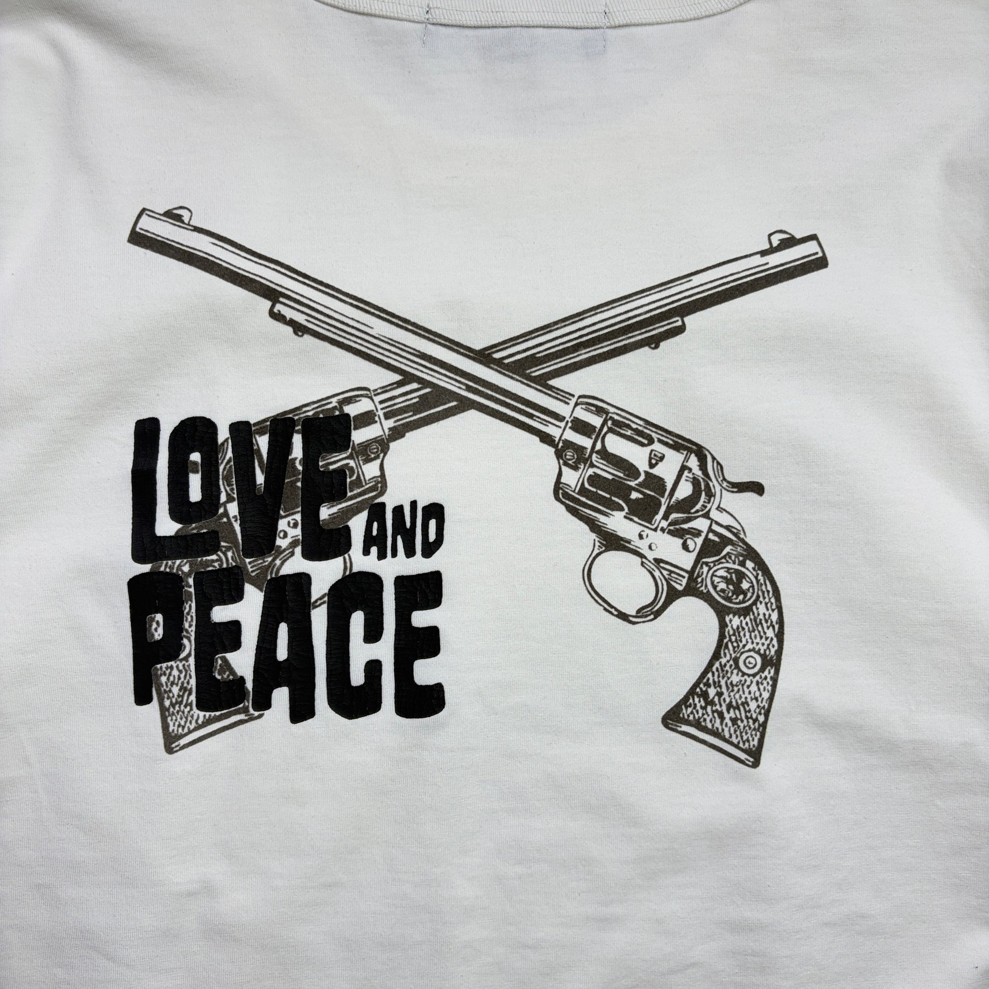 画像をギャラリービューアに読み込む, ORGANIC COTTON FLOCK CRACK PRINT T-SHIRT / WHITE