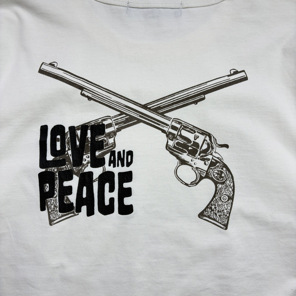 画像をギャラリービューアに読み込む, ORGANIC COTTON FLOCK CRACK PRINT T-SHIRT / WHITE