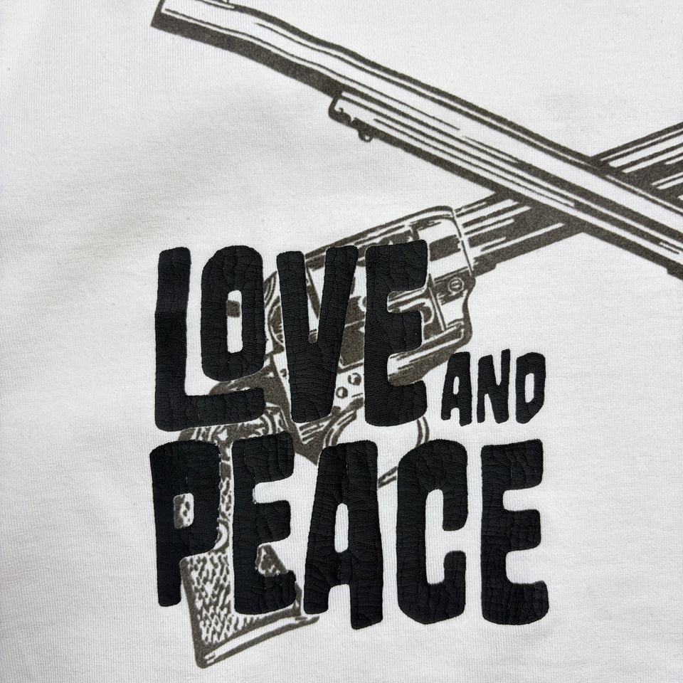 画像をギャラリービューアに読み込む, ORGANIC COTTON FLOCK CRACK PRINT T-SHIRT / WHITE