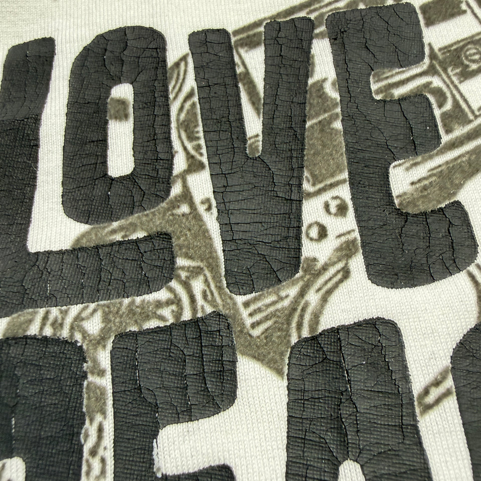 画像をギャラリービューアに読み込む, ORGANIC COTTON FLOCK CRACK PRINT T-SHIRT / WHITE