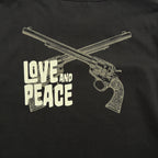 ORGANIC COTTON FLOCK CRACK PRINT T-SHIRT / BLACK