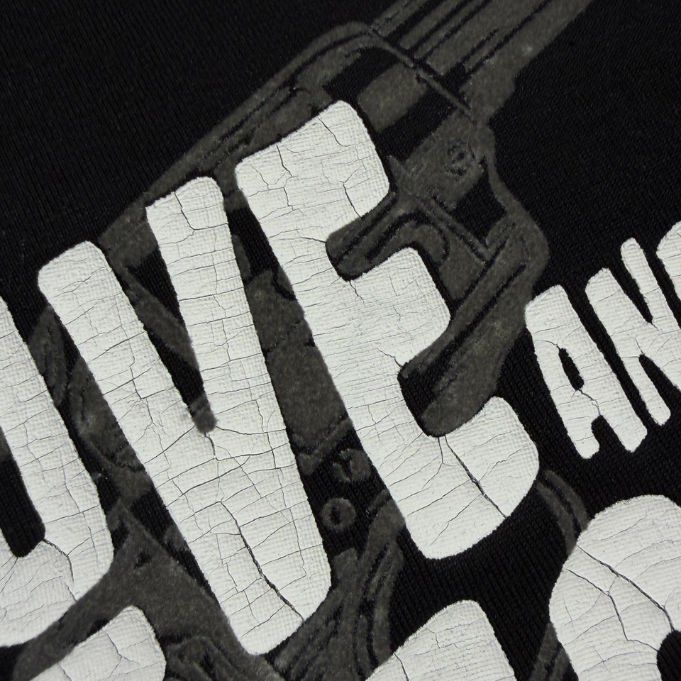 Load image into Gallery viewer, ORGANIC COTTON FLOCK CRACK PRINT T-SHIRT / BLACK