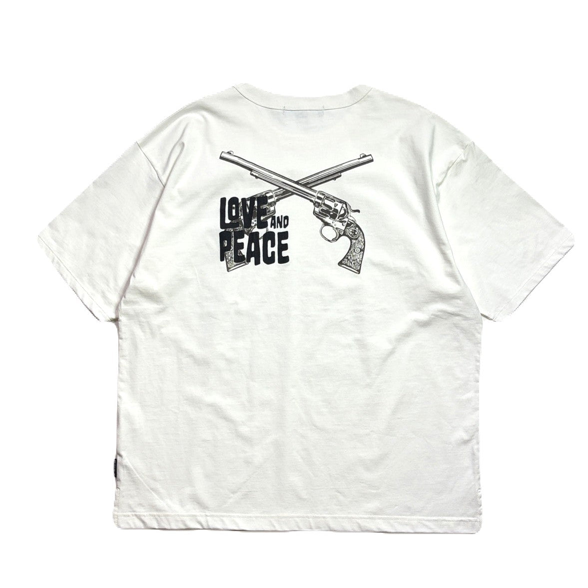 画像をギャラリービューアに読み込む, ORGANIC COTTON FLOCK CRACK PRINT T-SHIRT / WHITE