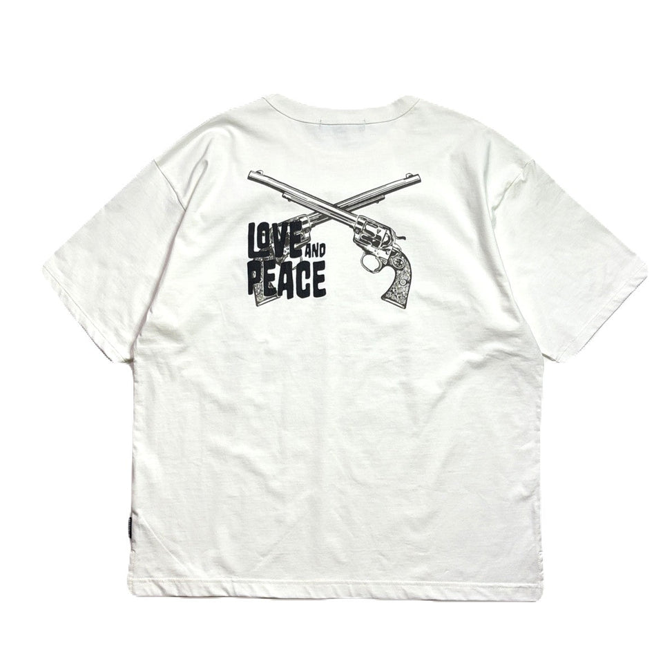 画像をギャラリービューアに読み込む, ORGANIC COTTON FLOCK CRACK PRINT T-SHIRT / WHITE