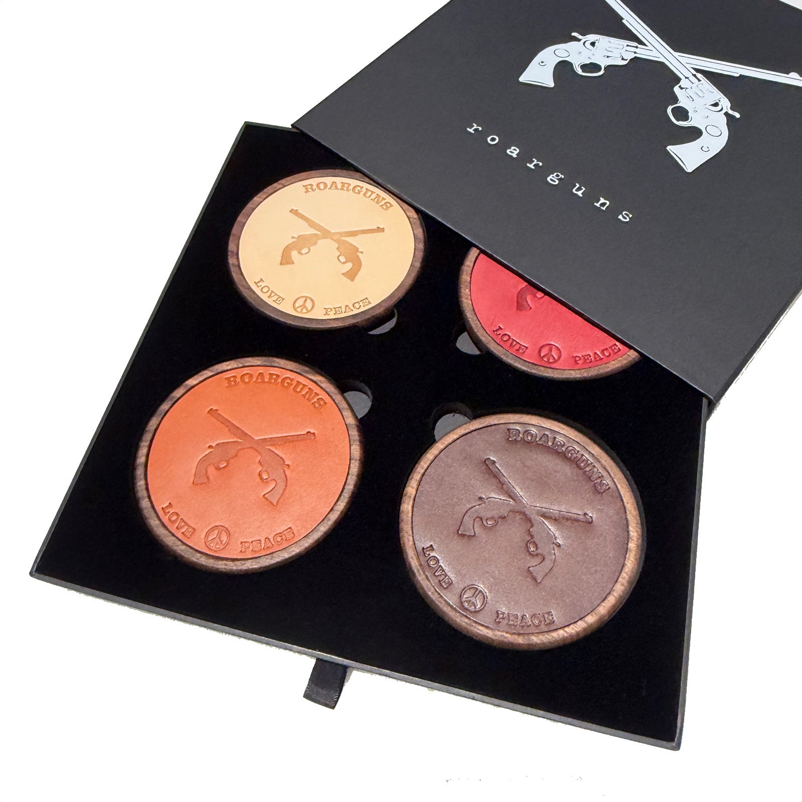 画像をギャラリービューアに読み込む, CROSSGUN LEATHER COASTER SET