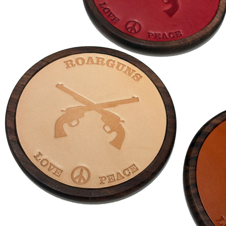 画像をギャラリービューアに読み込む, CROSSGUN LEATHER COASTER SET