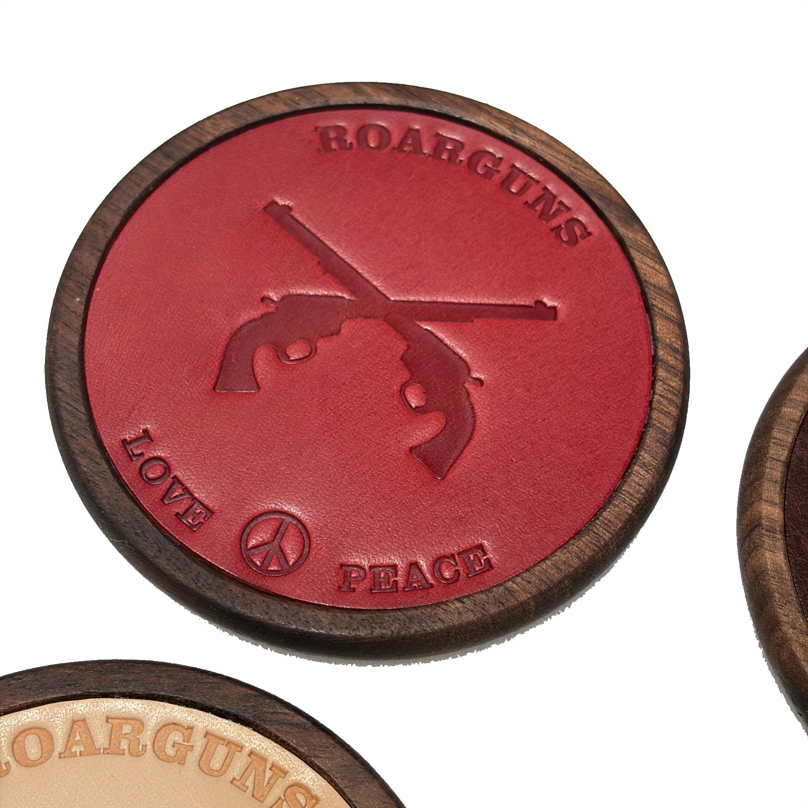 画像をギャラリービューアに読み込む, CROSSGUN LEATHER COASTER SET