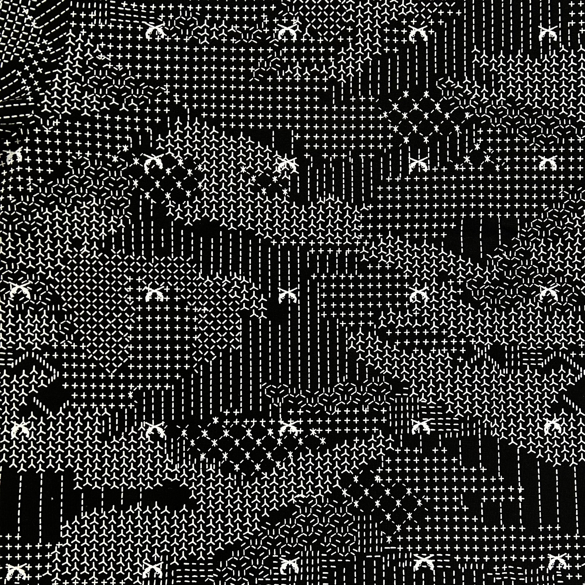 画像をギャラリービューアに読み込む, x FDMTL "Sashiko" CAMO PRINT T-SHIRT / BLACK