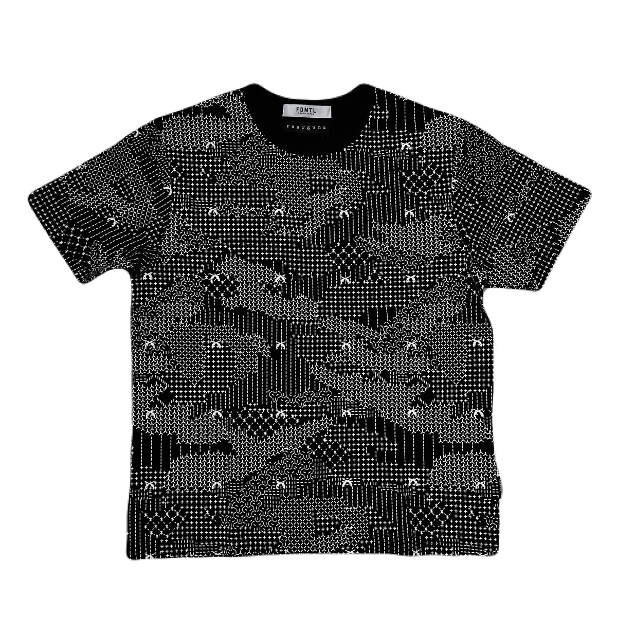 x FDMTL "Sashiko" CAMO PRINT T-SHIRT / BLACK