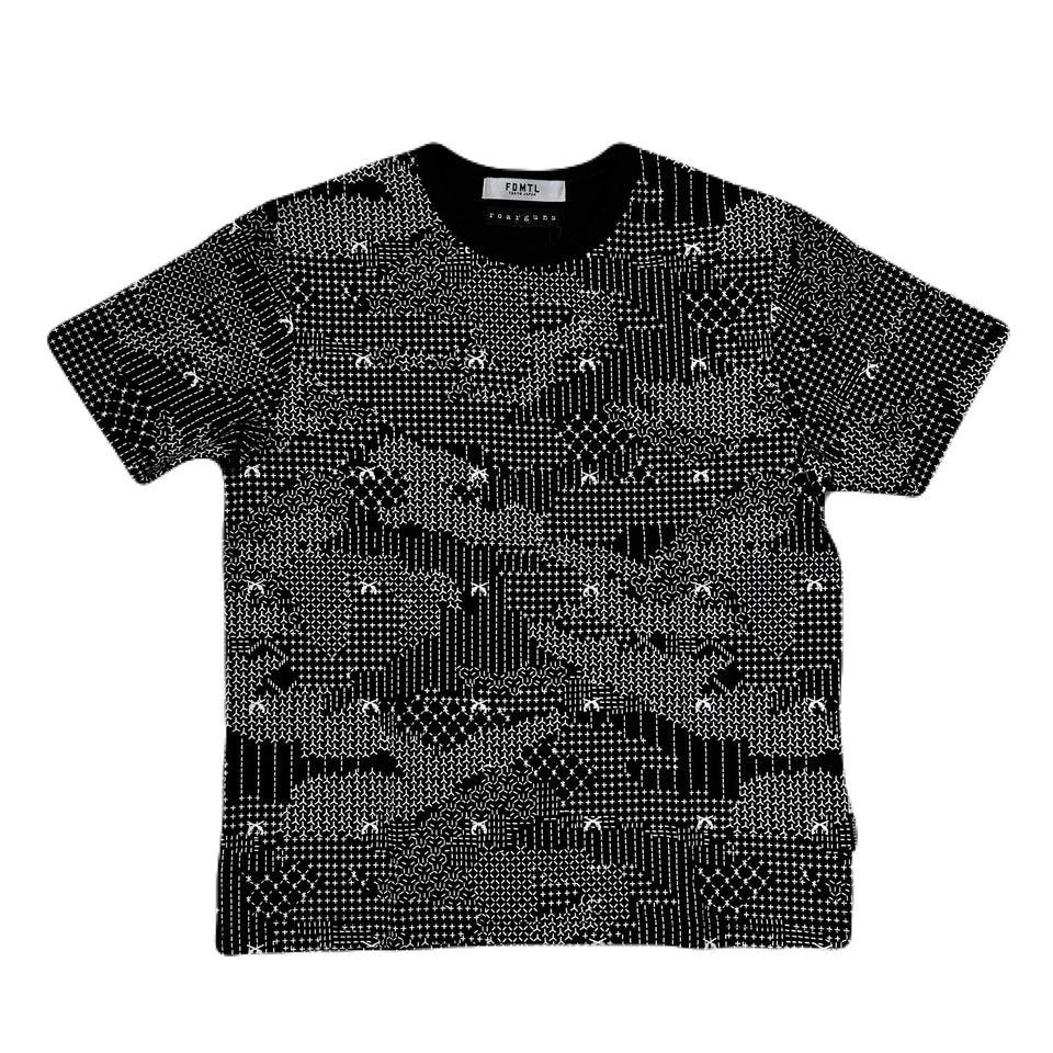 画像をギャラリービューアに読み込む, x FDMTL "Sashiko" CAMO PRINT T-SHIRT / BLACK