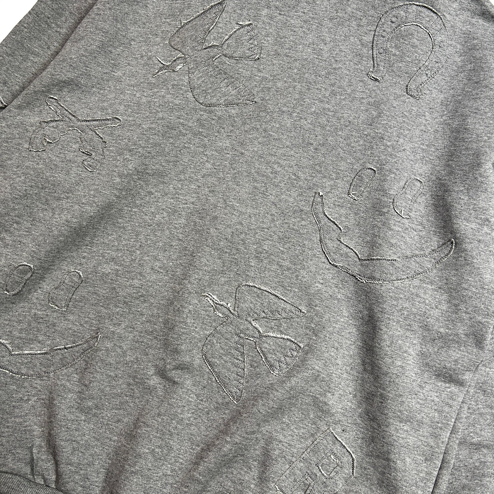 画像をギャラリービューアに読み込む, MIX EMBROIDERY PATCH HOODIE / GRAY