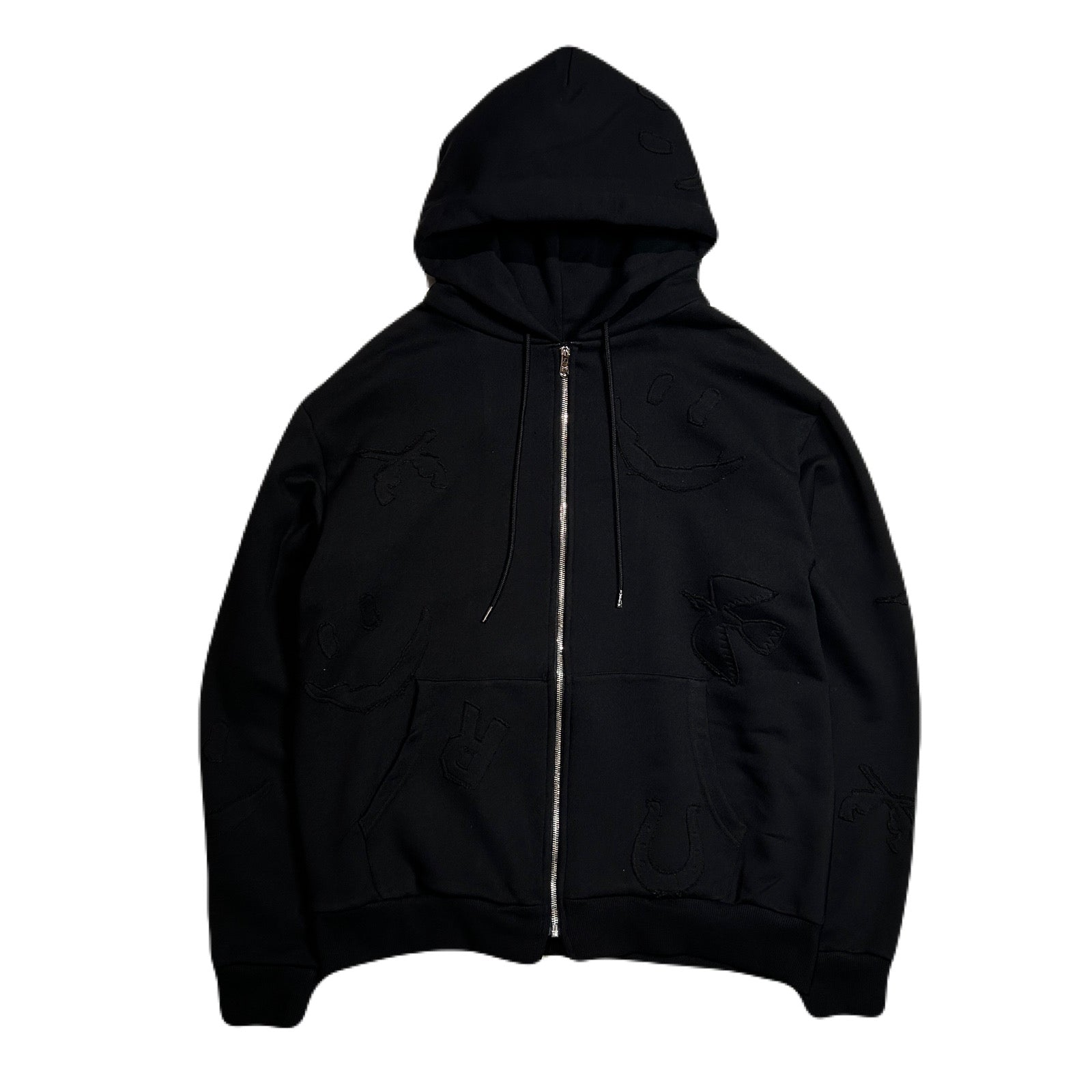 画像をギャラリービューアに読み込む, MIX EMBROIDERY PATCH HOODIE / BLACK