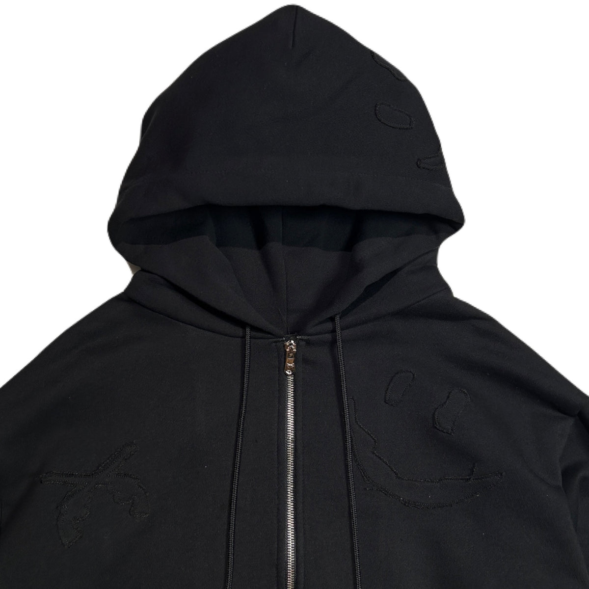MIX EMBROIDERY PATCH HOODIE / BLACK
