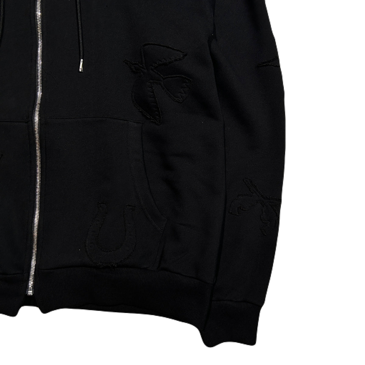 MIX EMBROIDERY PATCH HOODIE / BLACK