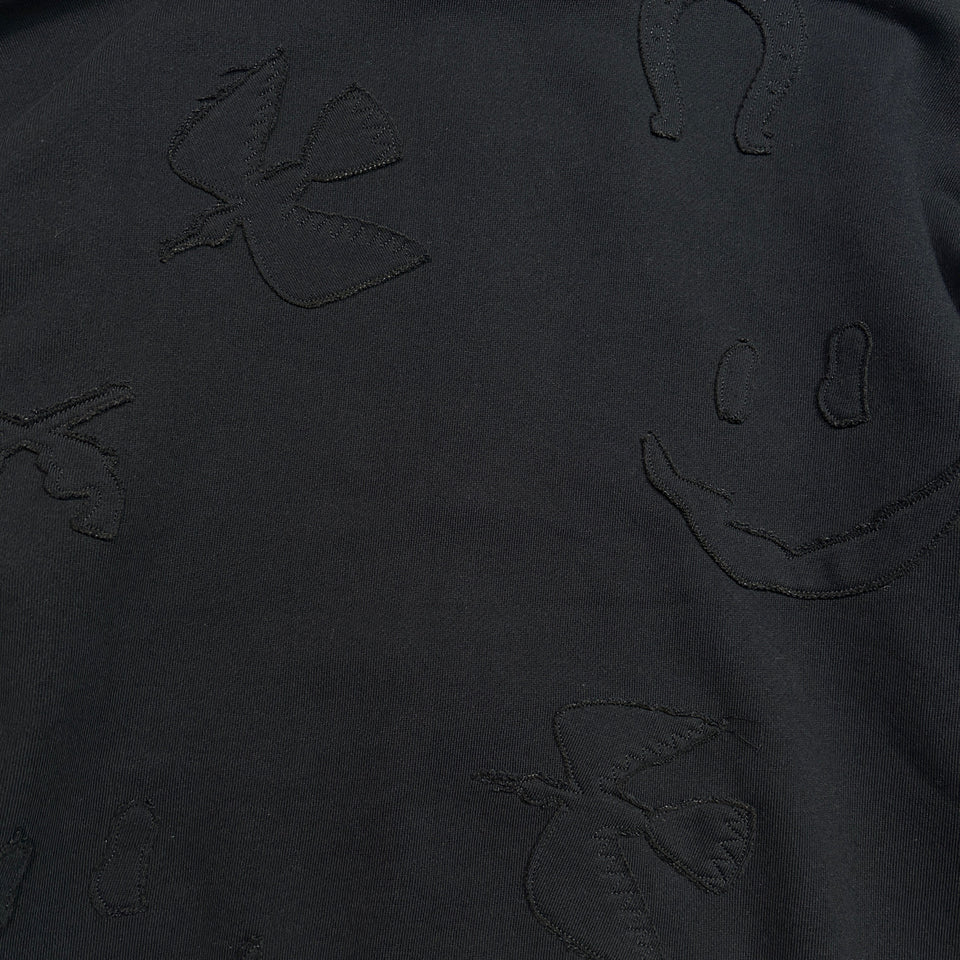 画像をギャラリービューアに読み込む, MIX EMBROIDERY PATCH HOODIE / BLACK