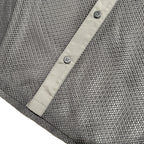 MESH SHIRT SMILE CRYSTAL / GRAY
