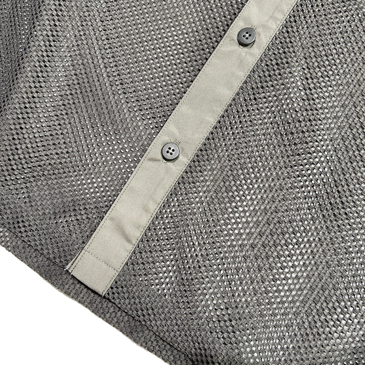MESH SHIRT SMILE CRYSTAL / GRAY