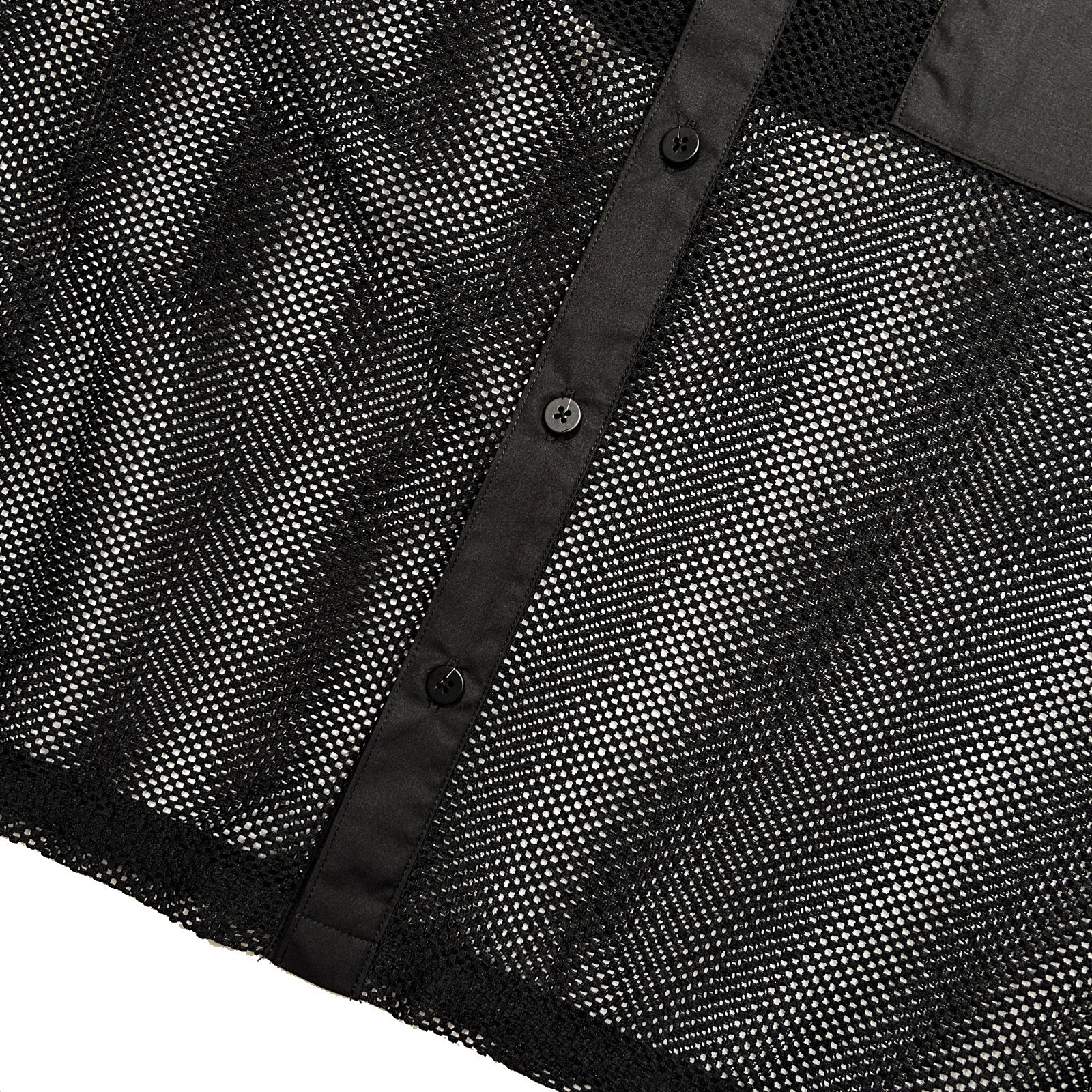 画像をギャラリービューアに読み込む, MESH SHIRT SMILE CRYSTAL / BLACK