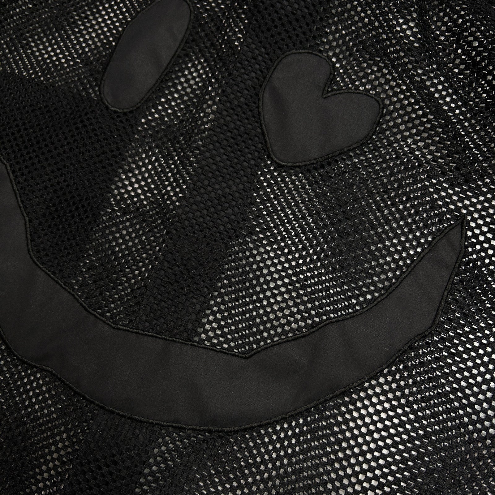 画像をギャラリービューアに読み込む, MESH SHIRT SMILE CRYSTAL / BLACK