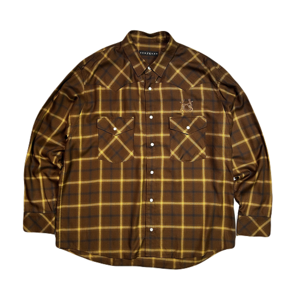 OMBRE CHECK SHIRT HORSESHOE  / BROWN