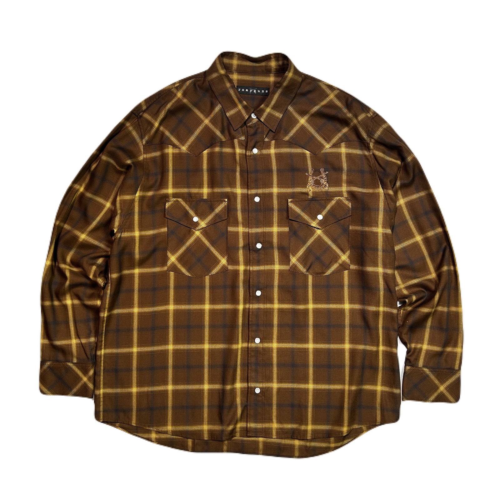 画像をギャラリービューアに読み込む, OMBRE CHECK SHIRT HORSESHOE  / BROWN