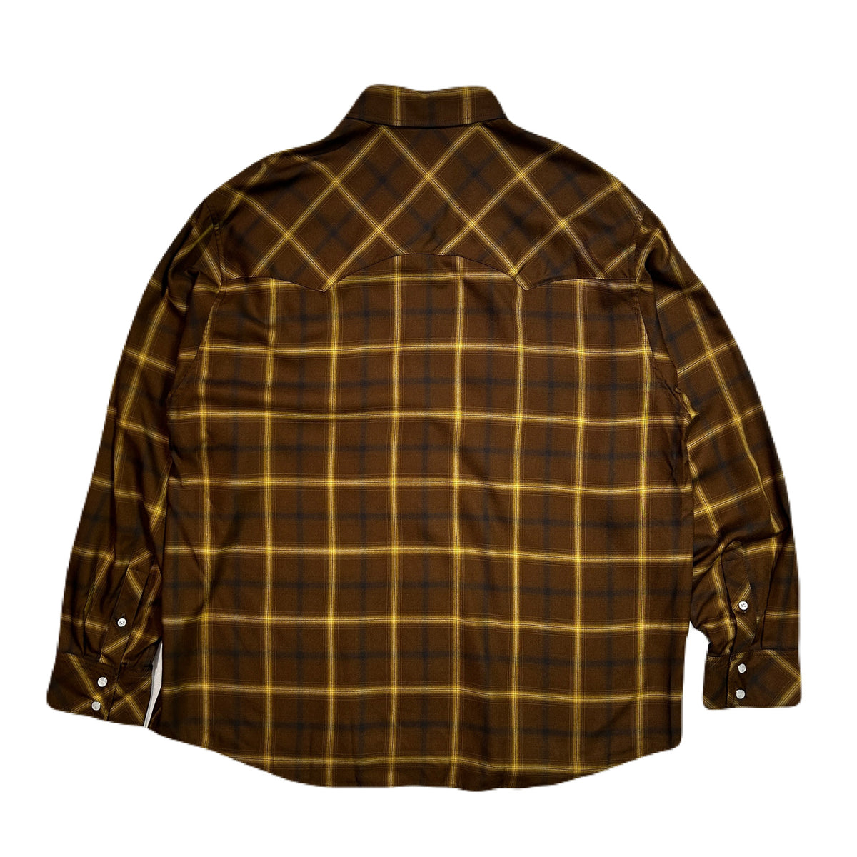 OMBRE CHECK SHIRT HORSESHOE  / BROWN