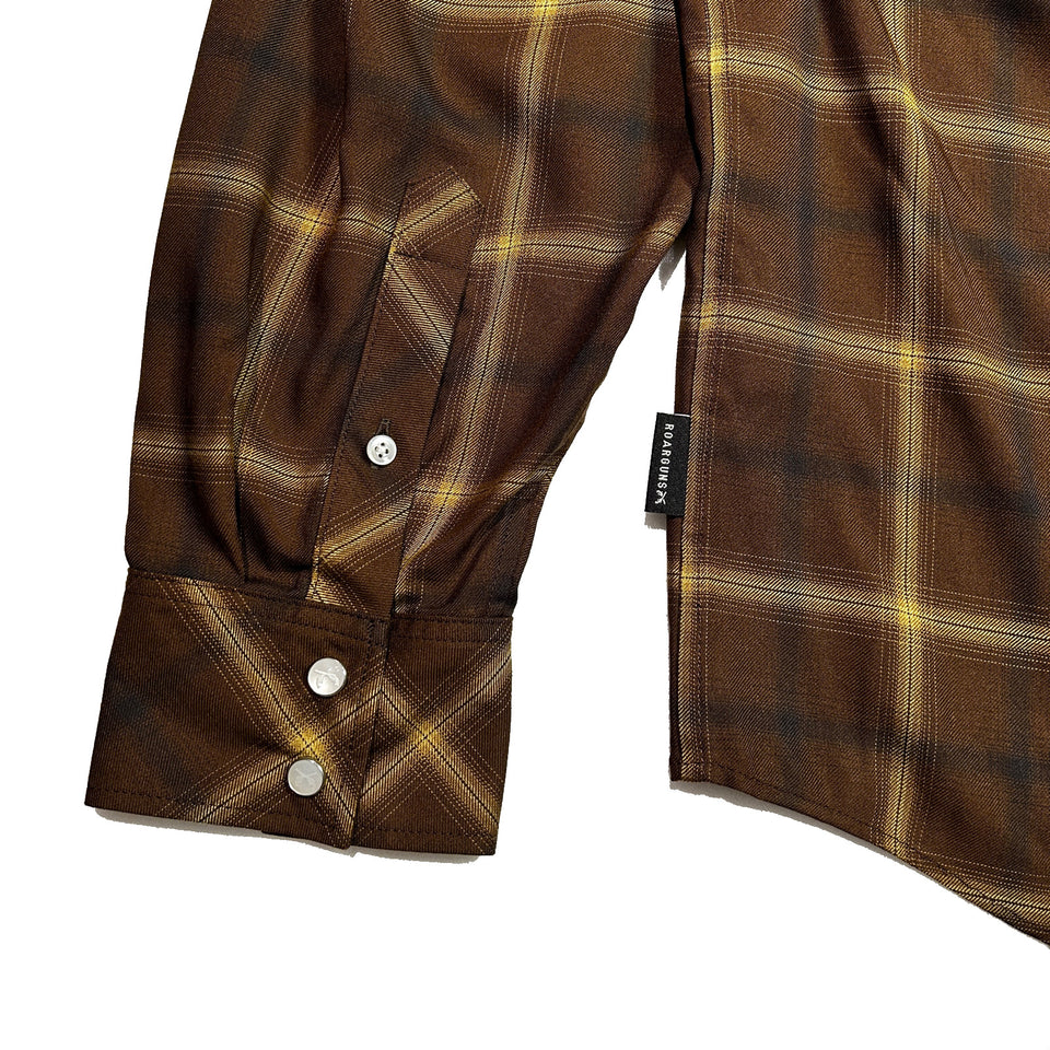 画像をギャラリービューアに読み込む, OMBRE CHECK SHIRT HORSESHOE  / BROWN