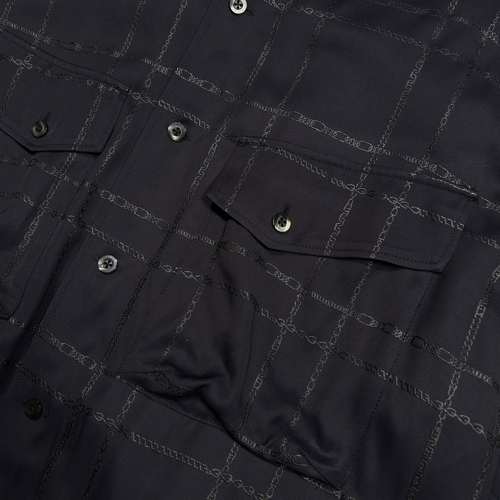 画像をギャラリービューアに読み込む, CHAIN CHECK SHIRT / BLACK