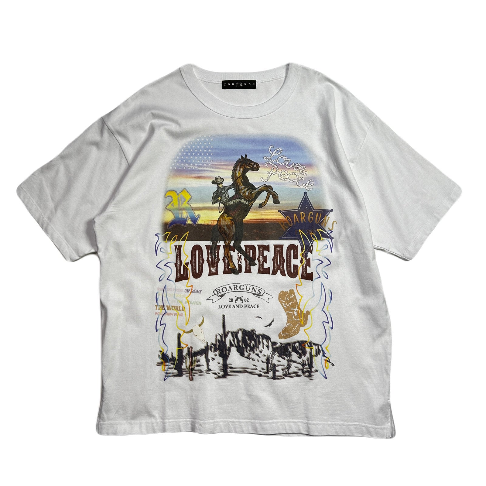 Load image into Gallery viewer, COWBOY PRINT T-SHIRT / WHITE