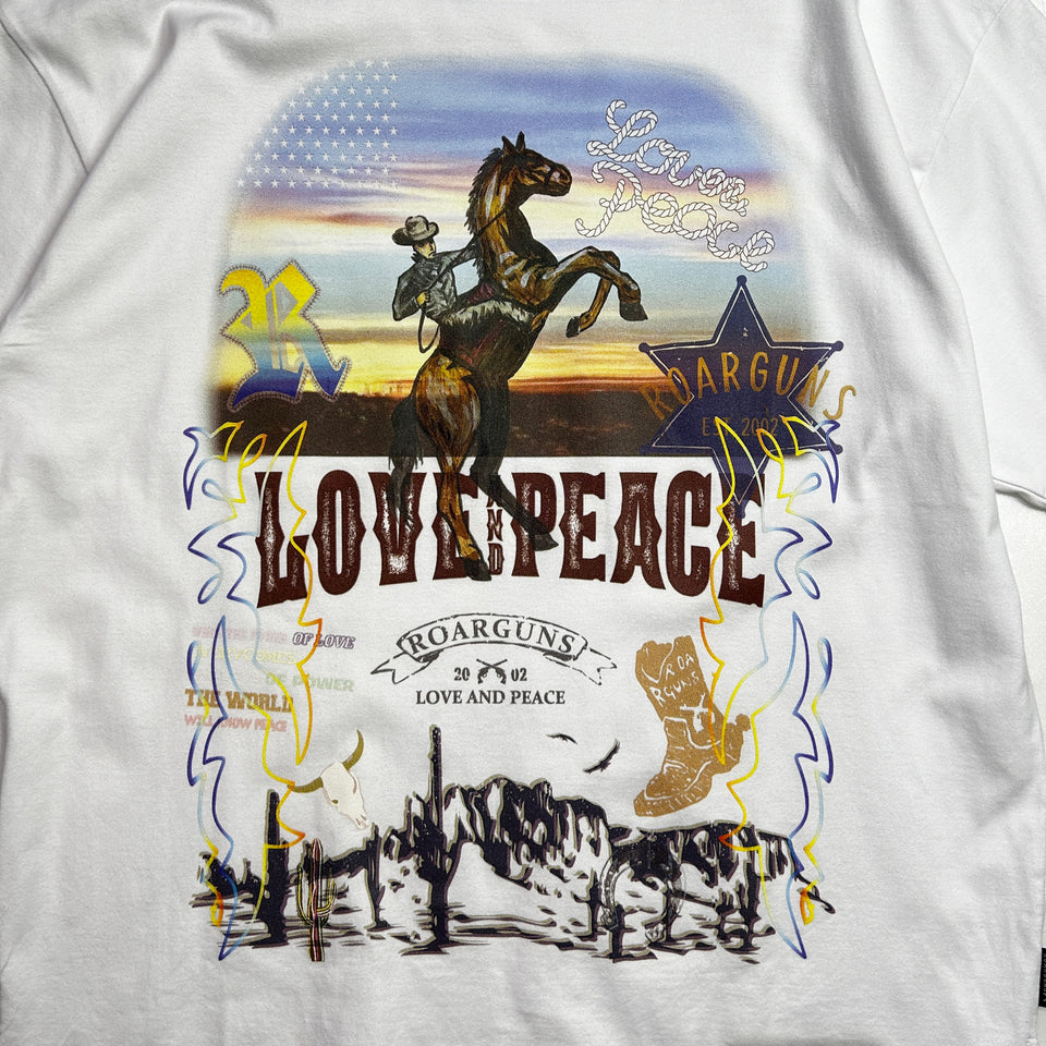 Load image into Gallery viewer, COWBOY PRINT T-SHIRT / WHITE