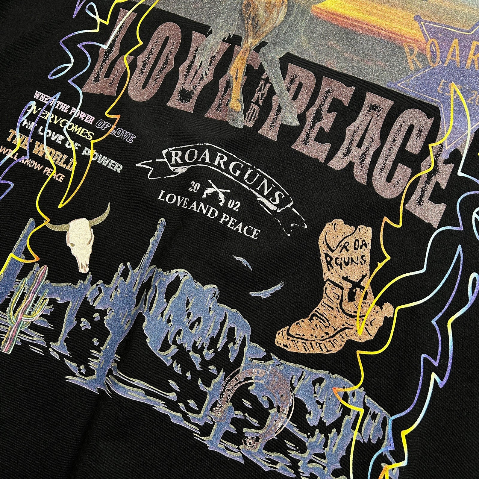 画像をギャラリービューアに読み込む, COWBOY PRINT T-SHIRT / BLACK