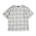 CHAIN CHECK PRINT T-SHIRT / WHITE*SILVER