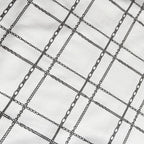 CHAIN CHECK PRINT T-SHIRT / WHITE*SILVER
