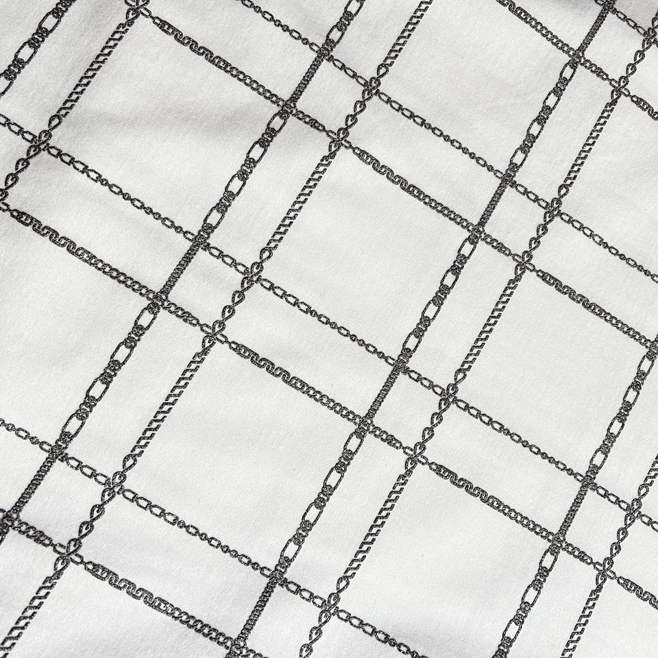 画像をギャラリービューアに読み込む, CHAIN CHECK PRINT T-SHIRT / WHITE*SILVER