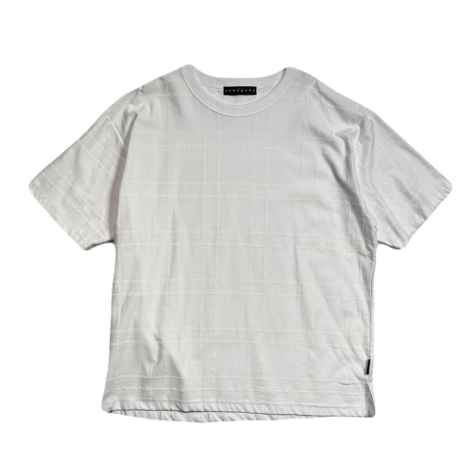 画像をギャラリービューアに読み込む, CHAIN CHECK PRINT T-SHIRT / WHITE*WHITE