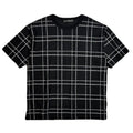 CHAIN CHECK PRINT T-SHIRT / BLACK*GUNMETAL
