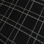CHAIN CHECK PRINT T-SHIRT / BLACK*GUNMETAL