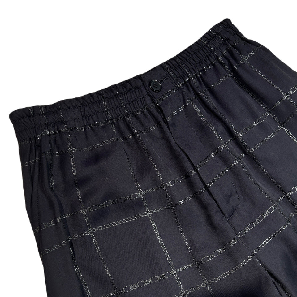 画像をギャラリービューアに読み込む, WOMENS CHAIN CHECK PANTS / BLACK