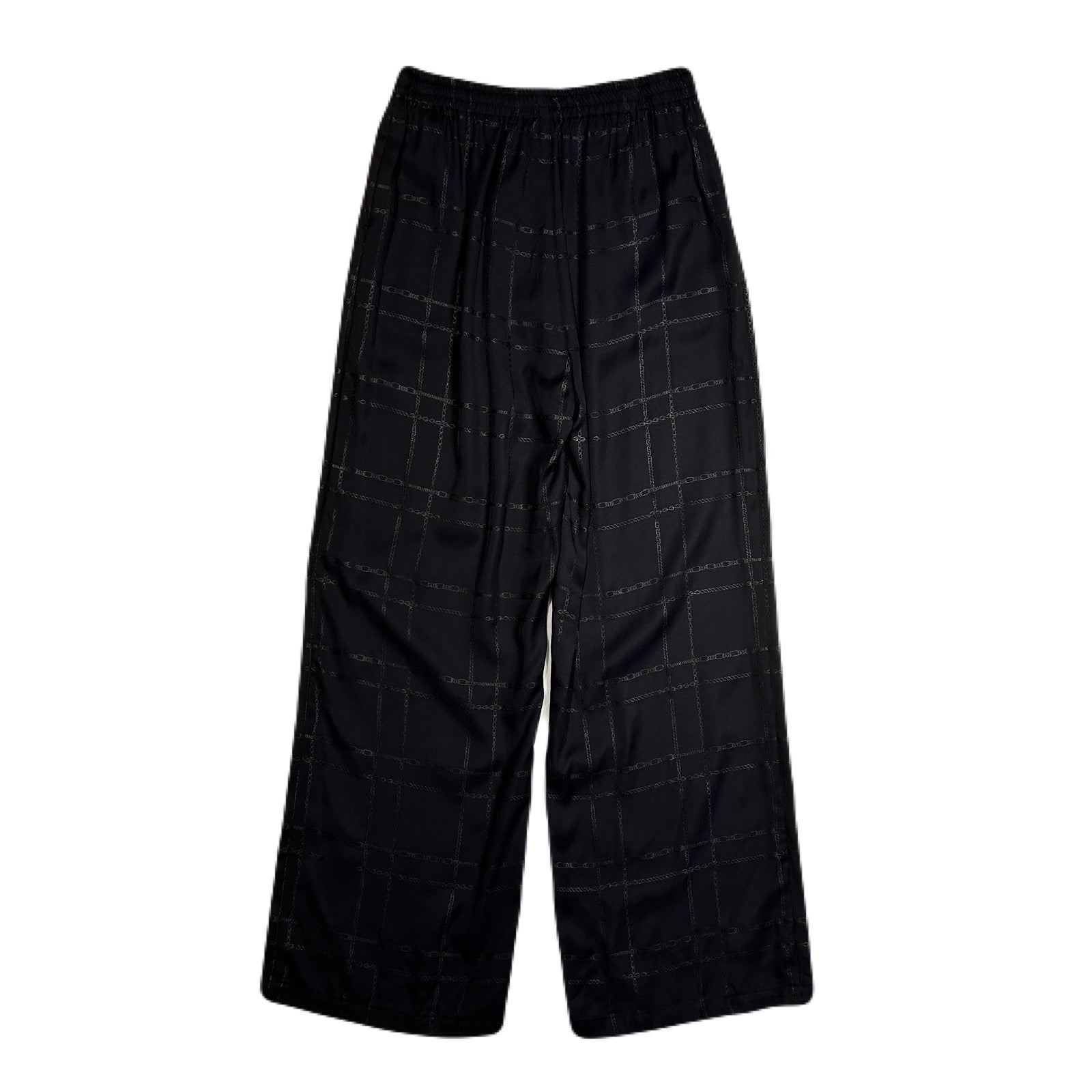 画像をギャラリービューアに読み込む, WOMENS CHAIN CHECK PANTS / BLACK