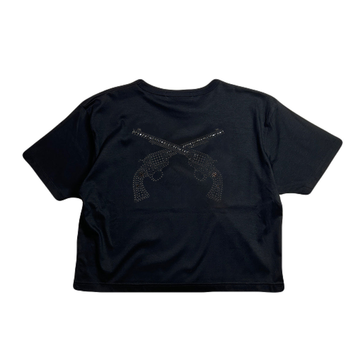 WOMENS CROSSGUN METAL T-SHIRT / BLACK